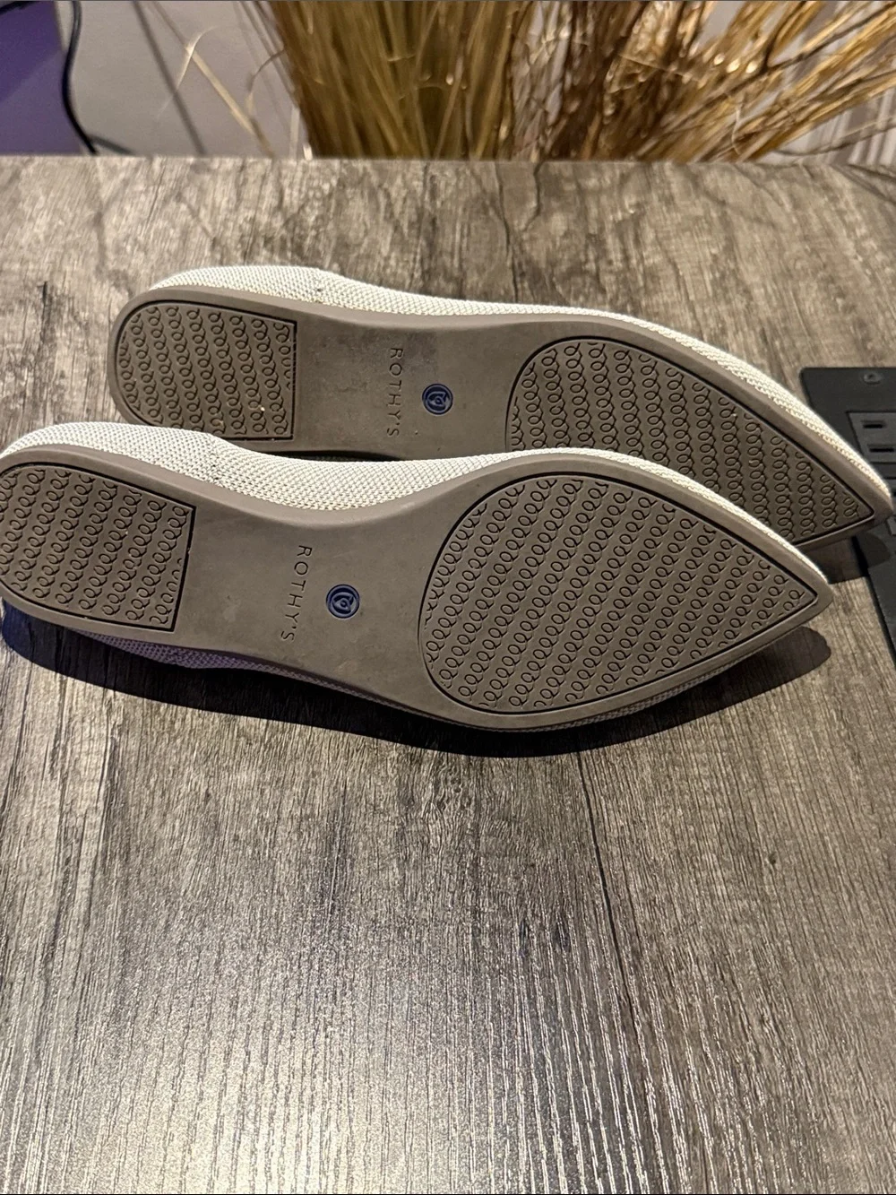 Rothy's Women's Pointed Knit Flats in Light Gray *RETIRED*